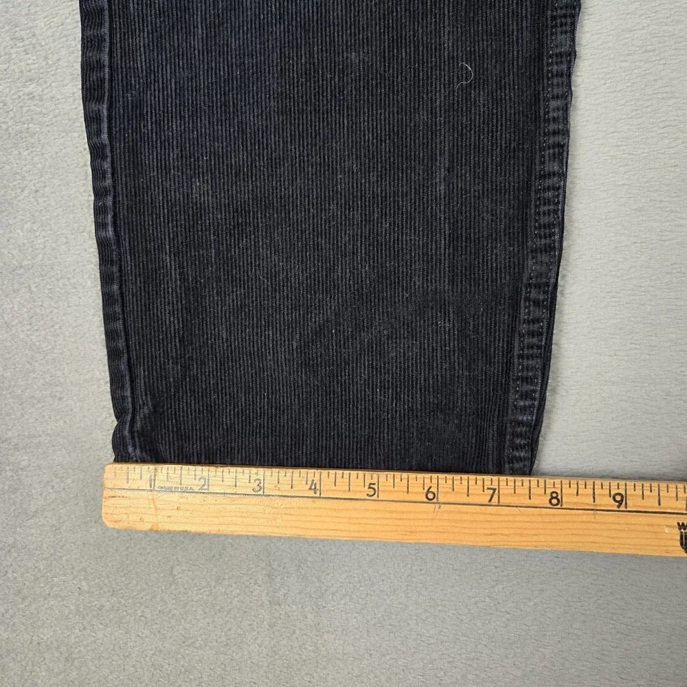 Levis Pants Mens 36x26 502 Straight Fit Corduroy Black‎ White Tab Cot5on *READ